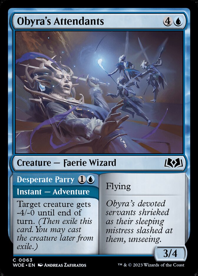 Obyra's Attendants // Desperate Parry · Wilds of Eldraine (WOE) #63