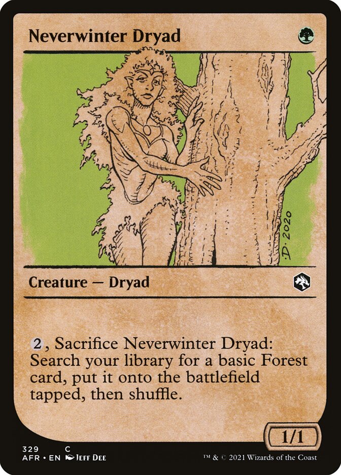 Neverwinter Dryad · Adventures in the Forgotten Realms (AFR) #329 · showcase