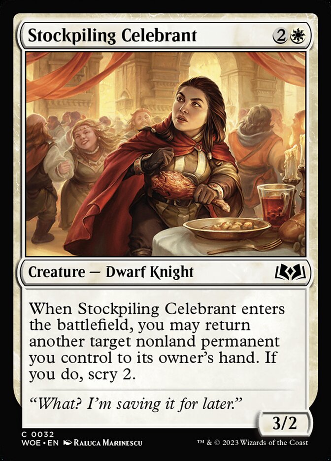 Stockpiling Celebrant · Wilds of Eldraine (WOE) #32