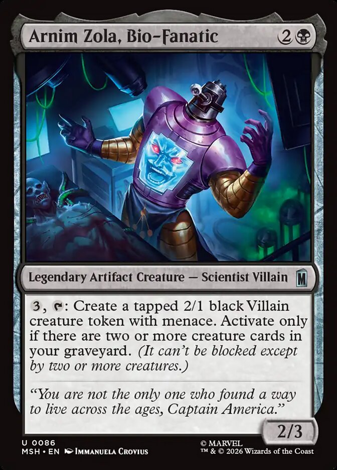 Arnim Zola, Bio-Fanatic · Marvel Super Heroes (MSH) #86