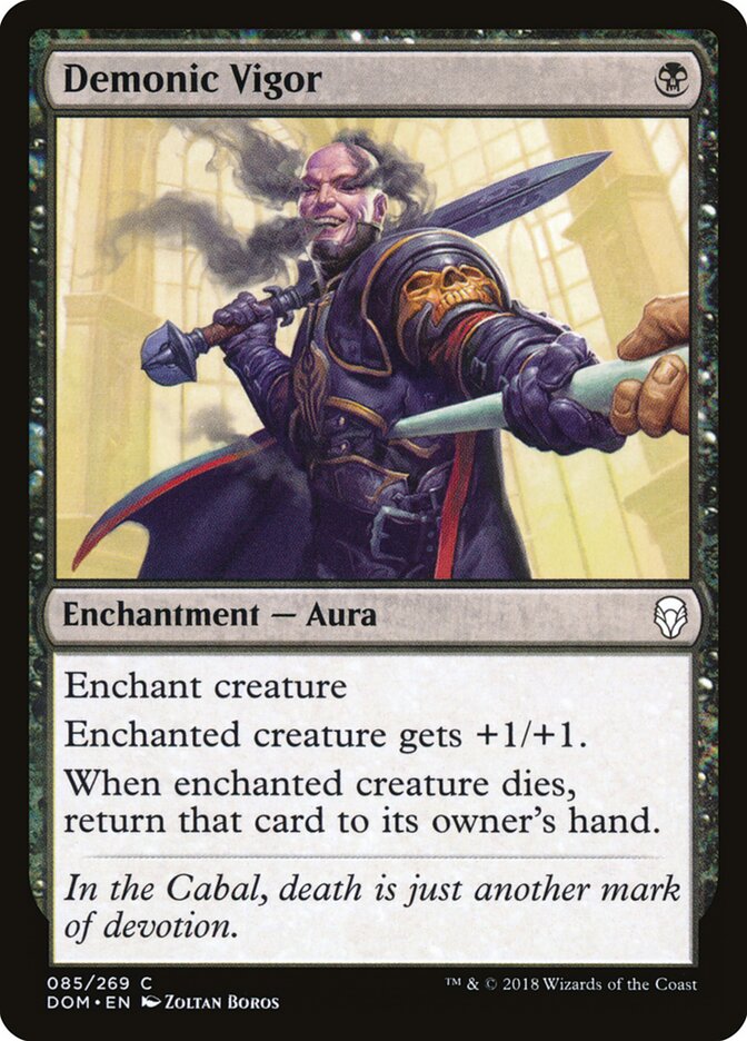 Demonic Vigor · Dominaria (DOM) #85