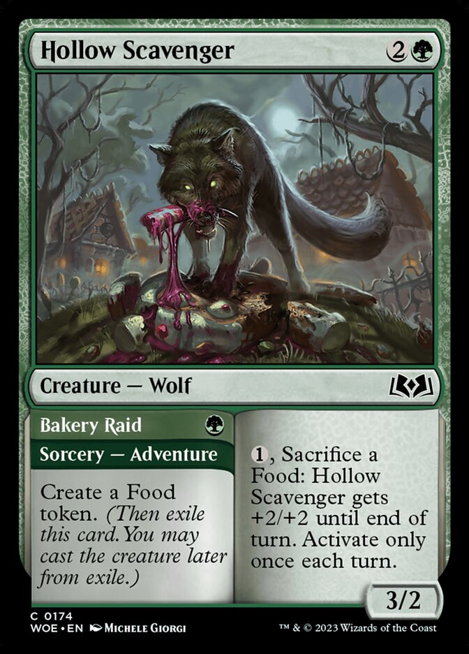 Hollow Scavenger // Bakery Raid · Wilds of Eldraine (WOE) #174