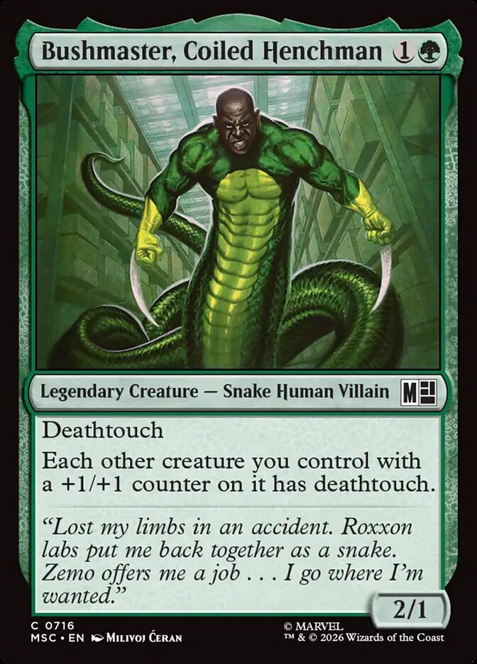 Bushmaster, Coiled Henchman · Marvel Super Heroes Commander (MSC) #716