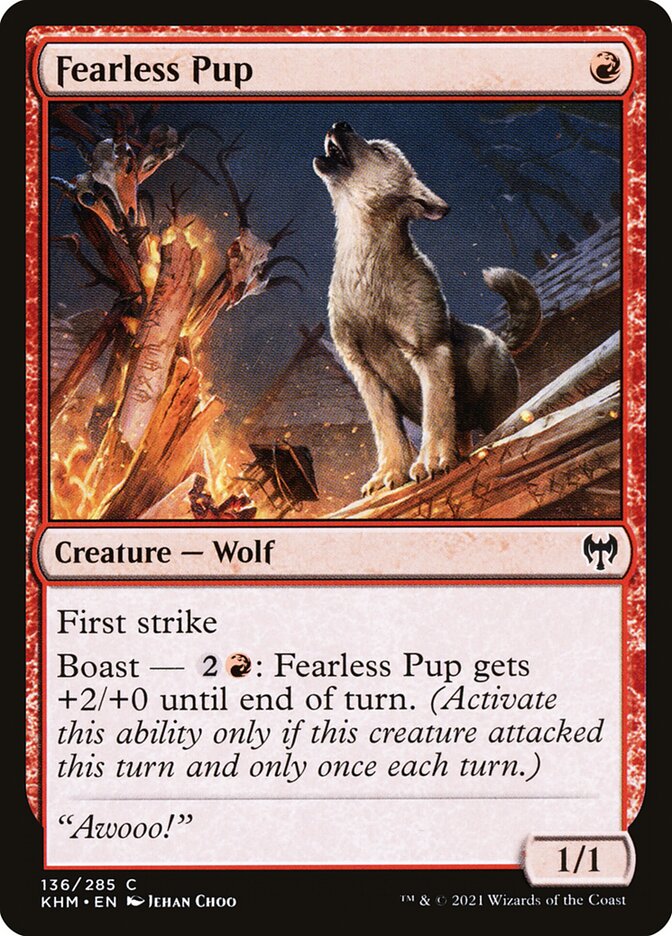 Fearless Pup · Kaldheim (KHM) #136