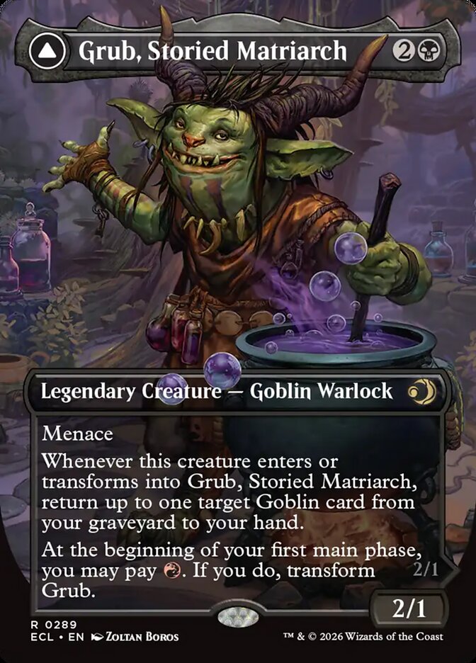 Grub, Storied Matriarch // Grub, Notorious Auntie · Lorwyn Eclipsed (ECL) #289 · borderless