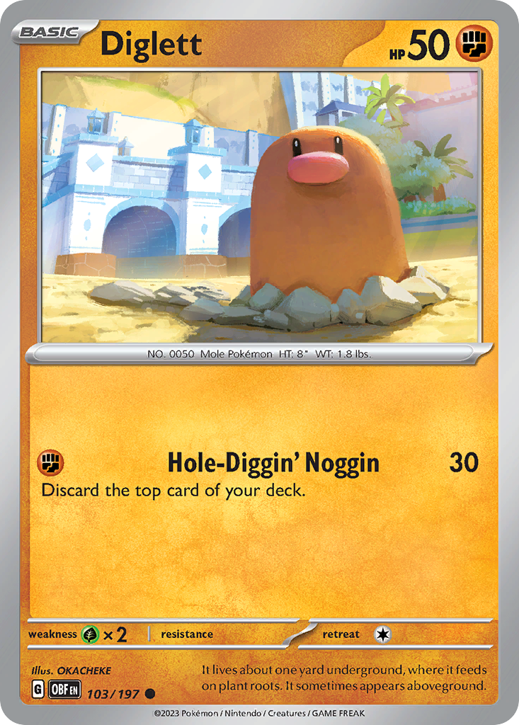Diglett · Obsidian Flames (SV3) #103