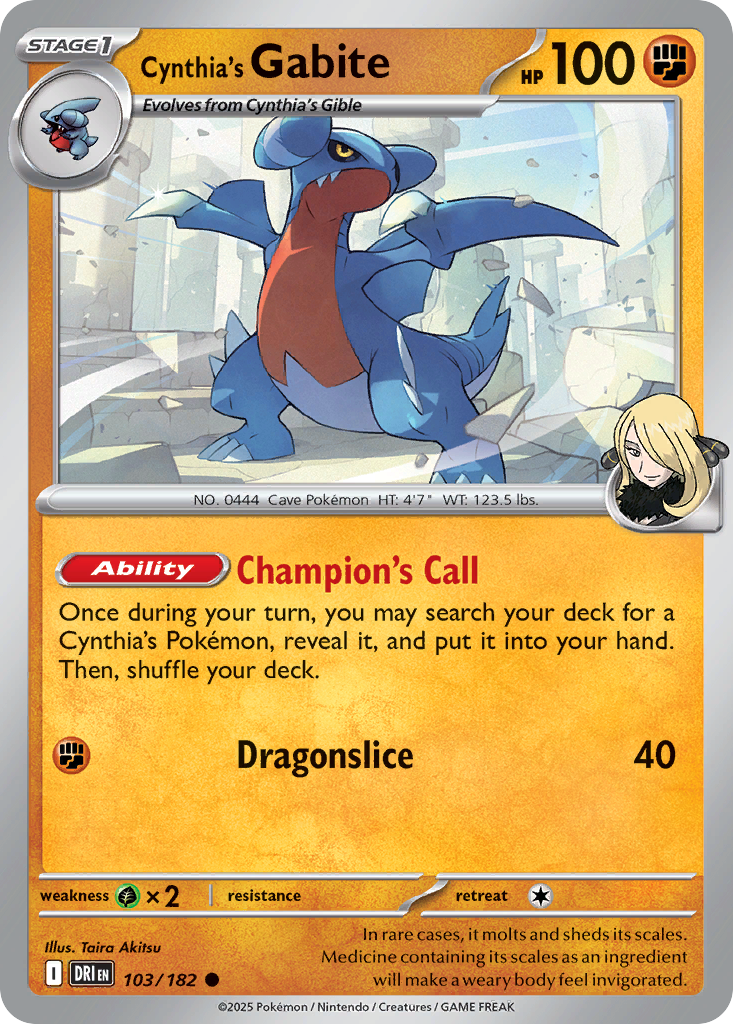 Cynthia's Gabite · Destined Rivals (SV10) #103
