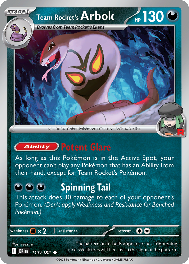 Team Rocket's Arbok · Destined Rivals (SV10) #113