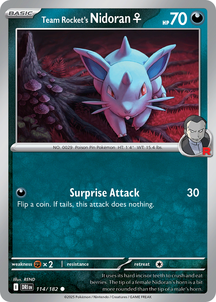 Team Rocket's Nidoran♀ · Destined Rivals (SV10) #114