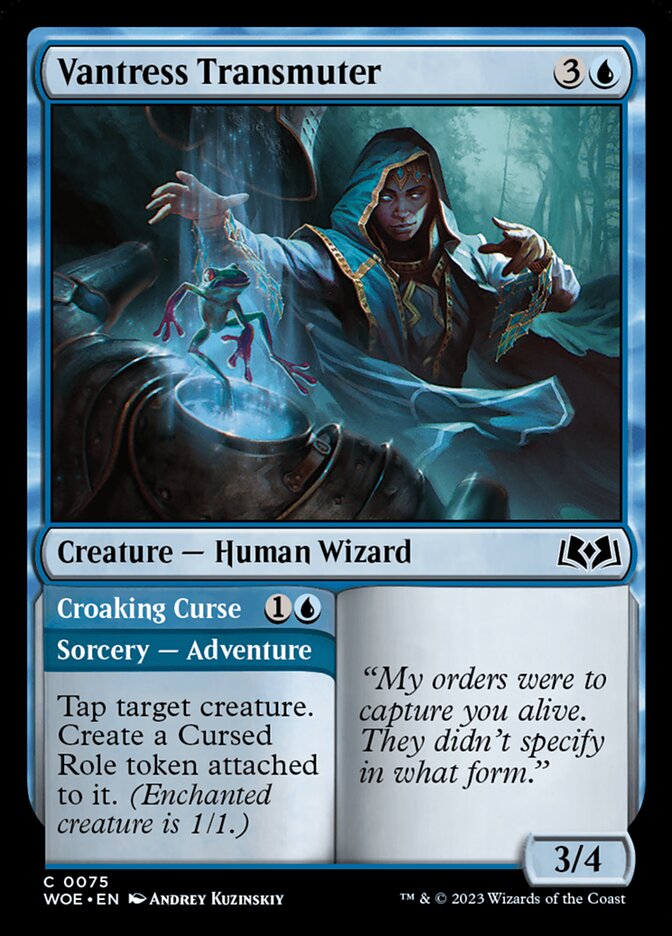 Vantress Transmuter // Croaking Curse · Wilds of Eldraine (WOE) #75