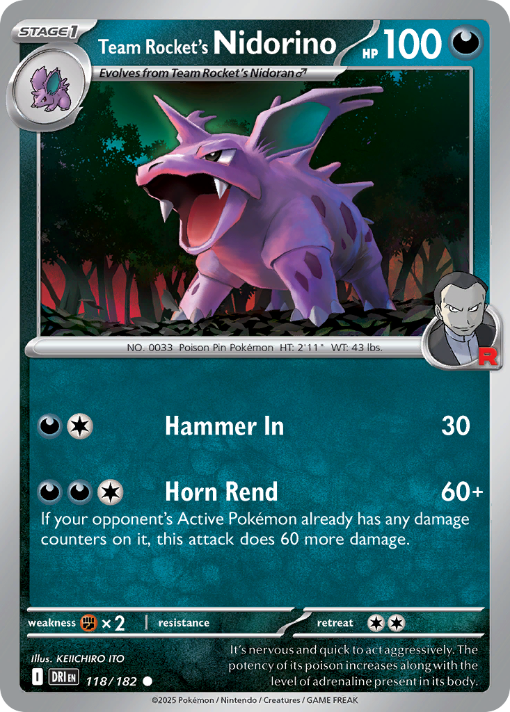 Team Rocket's Nidorino · Destined Rivals (SV10) #118