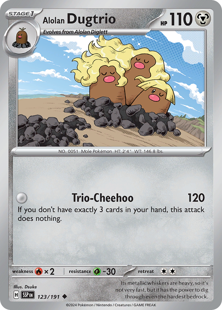Alolan Dugtrio · Surging Sparks (SV8) #123