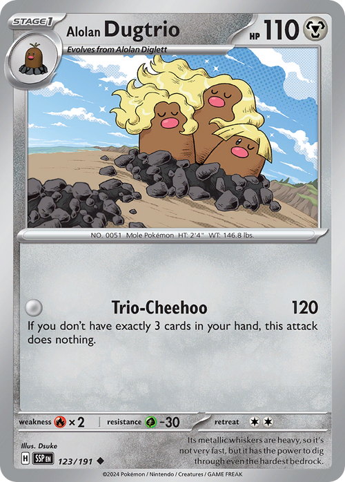 Alolan Dugtrio · Surging Sparks (SV8) #123