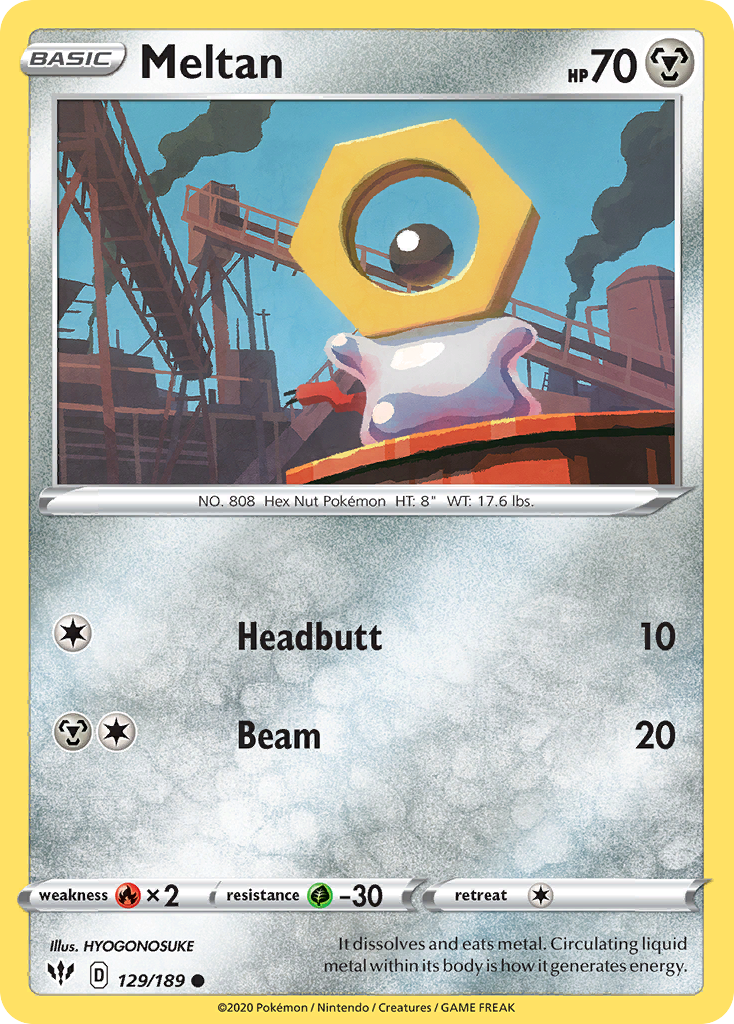 Meltan · Darkness Ablaze (SWSH3) #129