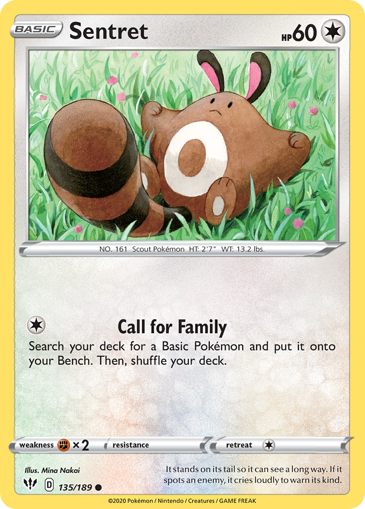 Sentret · Darkness Ablaze (SWSH3) #135