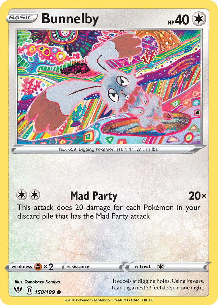 Bunnelby · Darkness Ablaze (SWSH3) #150