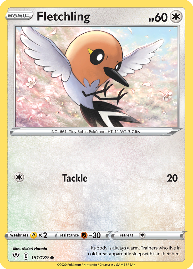 Fletchling · Darkness Ablaze (SWSH3) #151