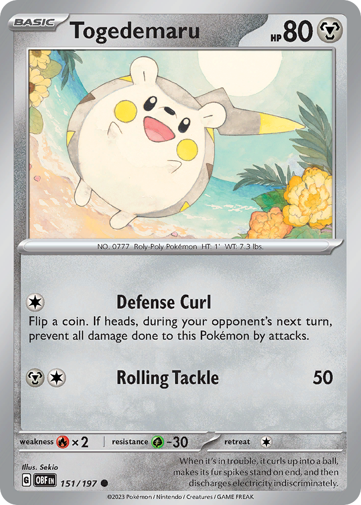 Togedemaru · Obsidian Flames (SV3) #151