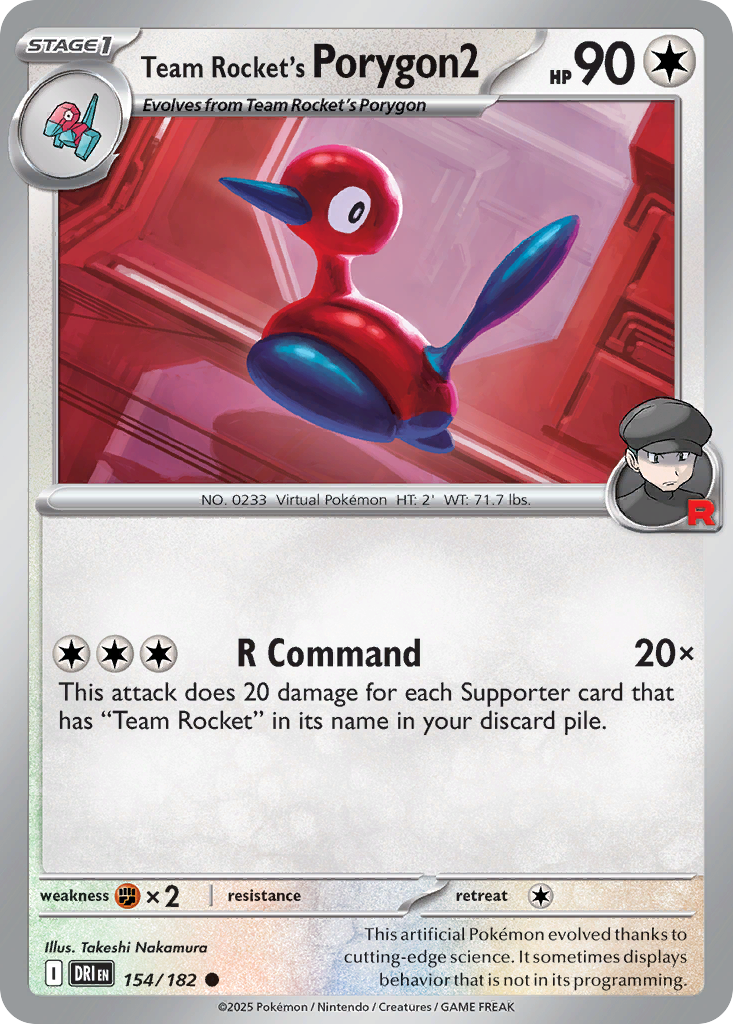 Team Rocket's Porygon2 · Destined Rivals (SV10) #154