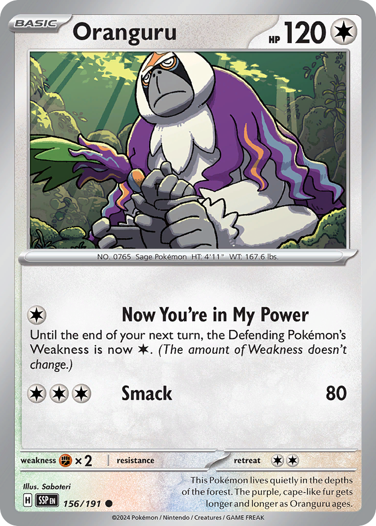 Oranguru · Surging Sparks (SV8) #156