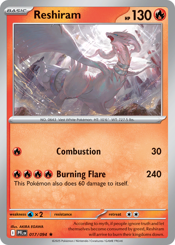 Reshiram · Phantasmal Flames (ME2) #17