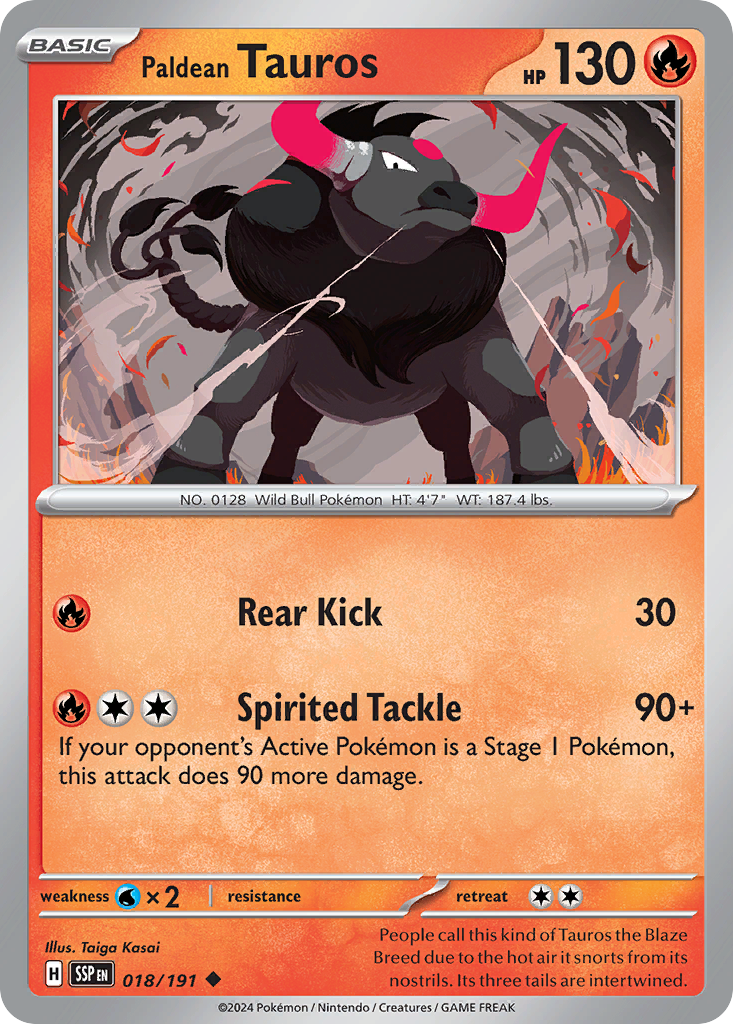Paldean Tauros · Surging Sparks (SV8) #18