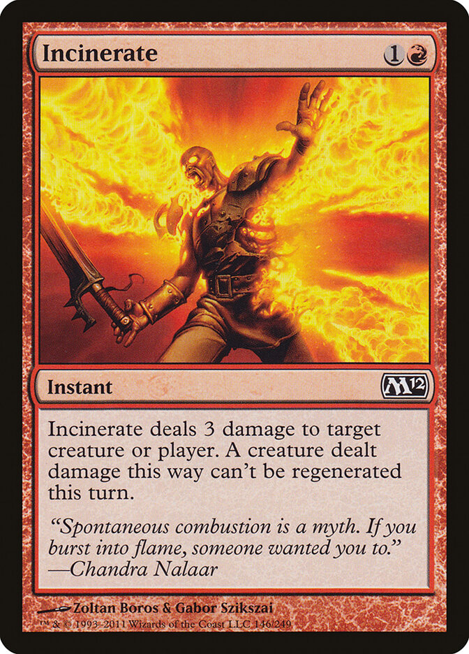 Incinerate · Magic 2012 (M12) #146