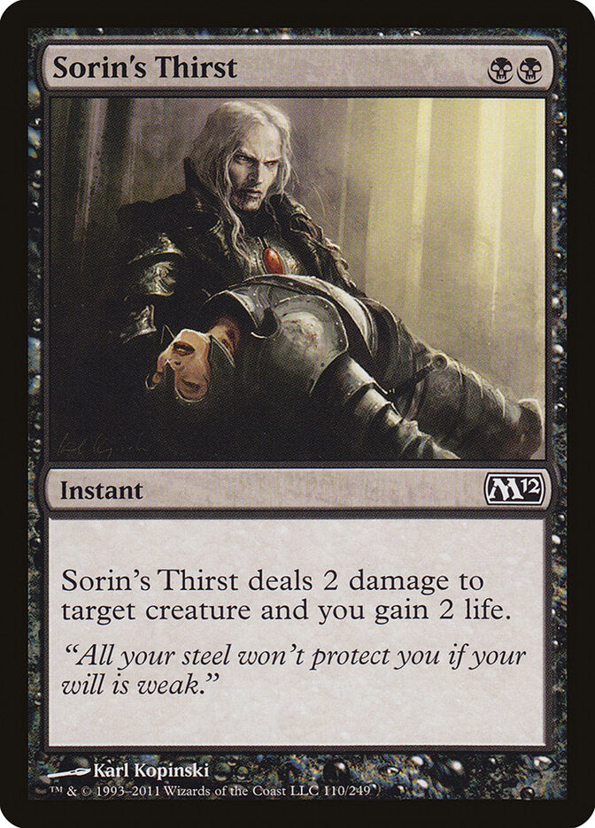 Sorin's Thirst · Magic 2012 (M12) #110