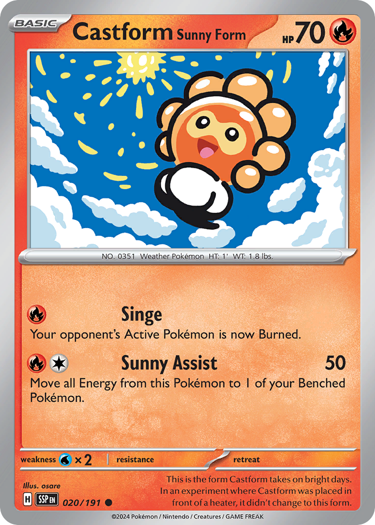 Castform Sunny Form · Surging Sparks (SV8) #20