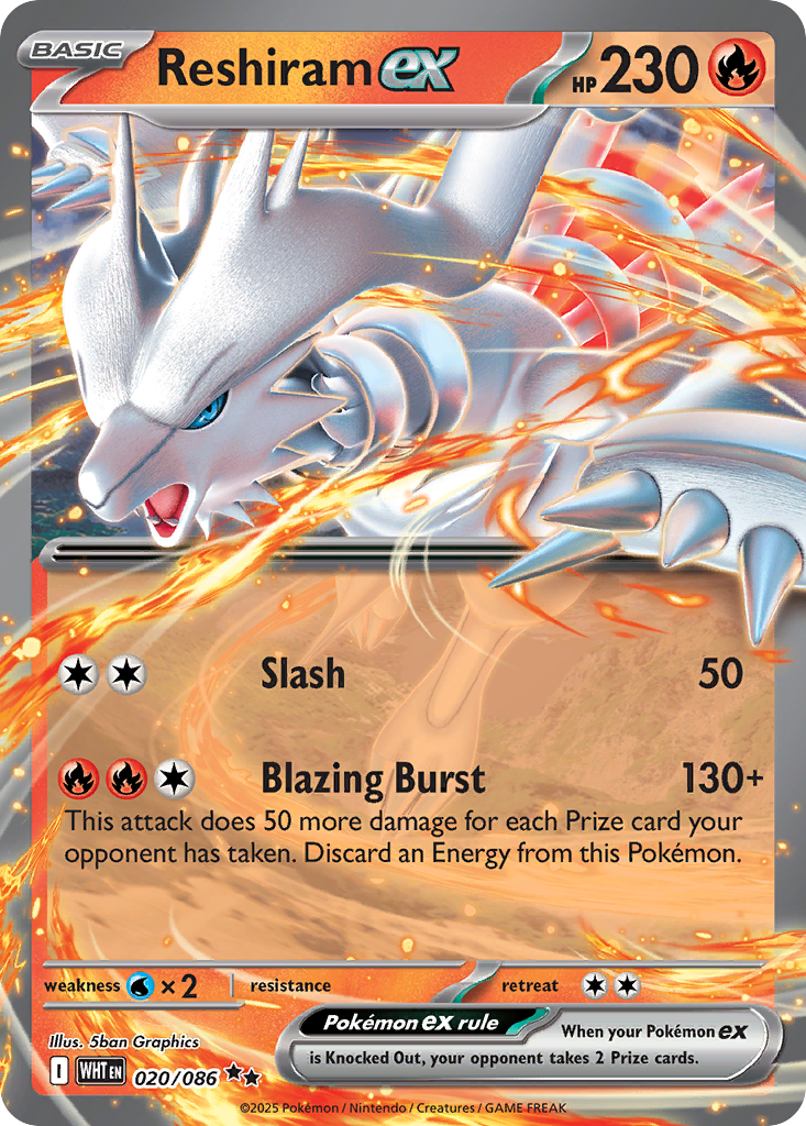 Reshiram ex · White Flare (RSV10PT5) #20