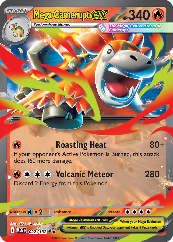 Mega Camerupt ex · Mega Evolution (ME1) #22