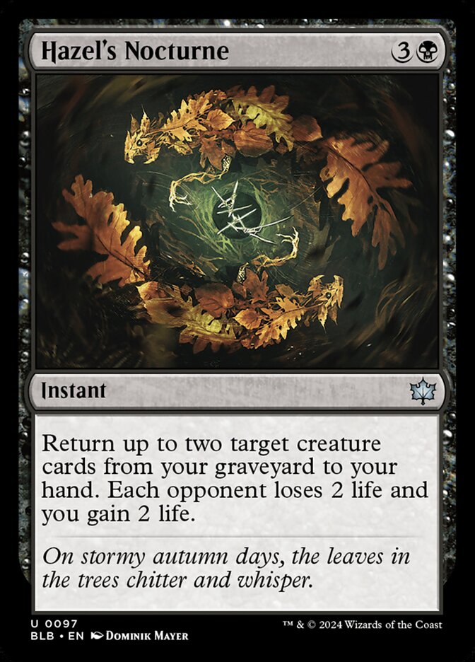 Hazel's Nocturne · Bloomburrow (BLB) #97