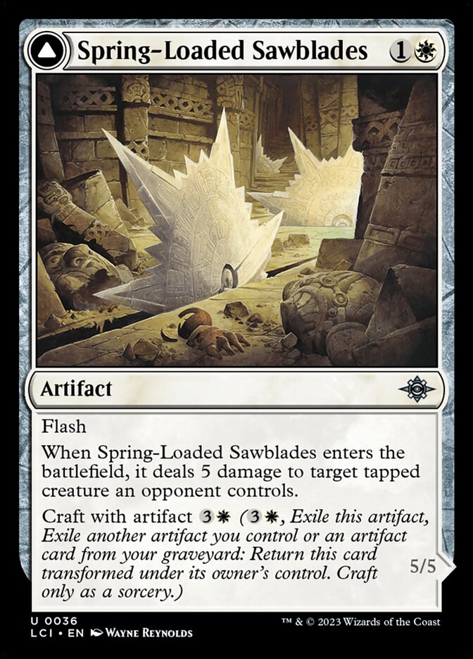 Spring-Loaded Sawblades // Bladewheel Chariot · The Lost Caverns of Ixalan (LCI) #36