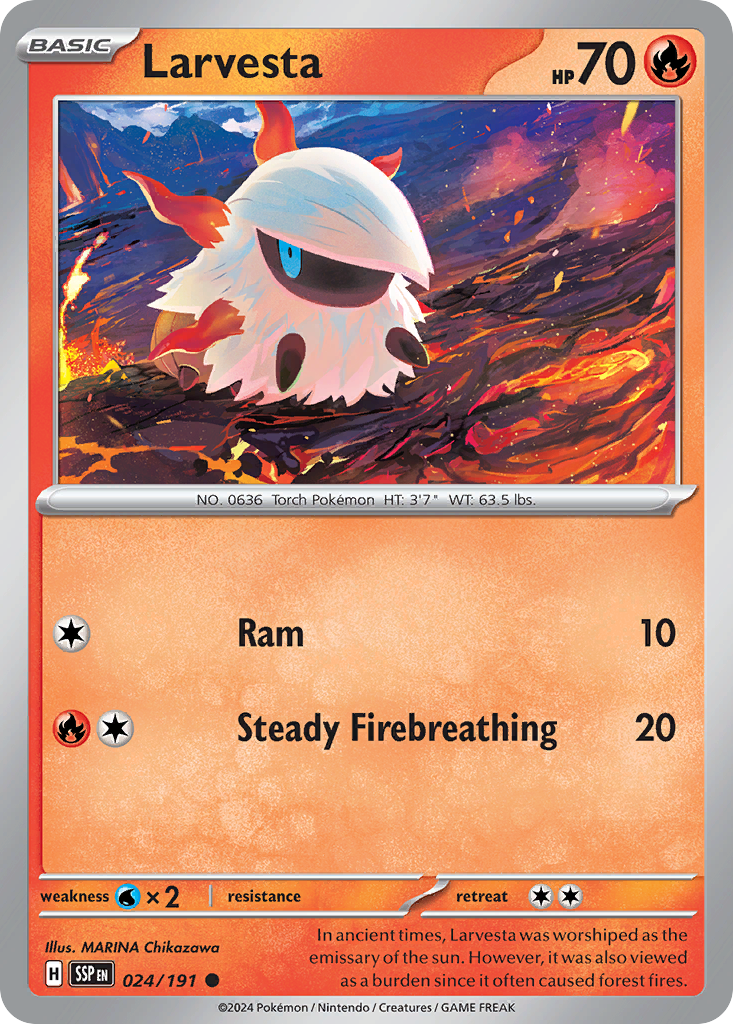 Larvesta · Surging Sparks (SV8) #24