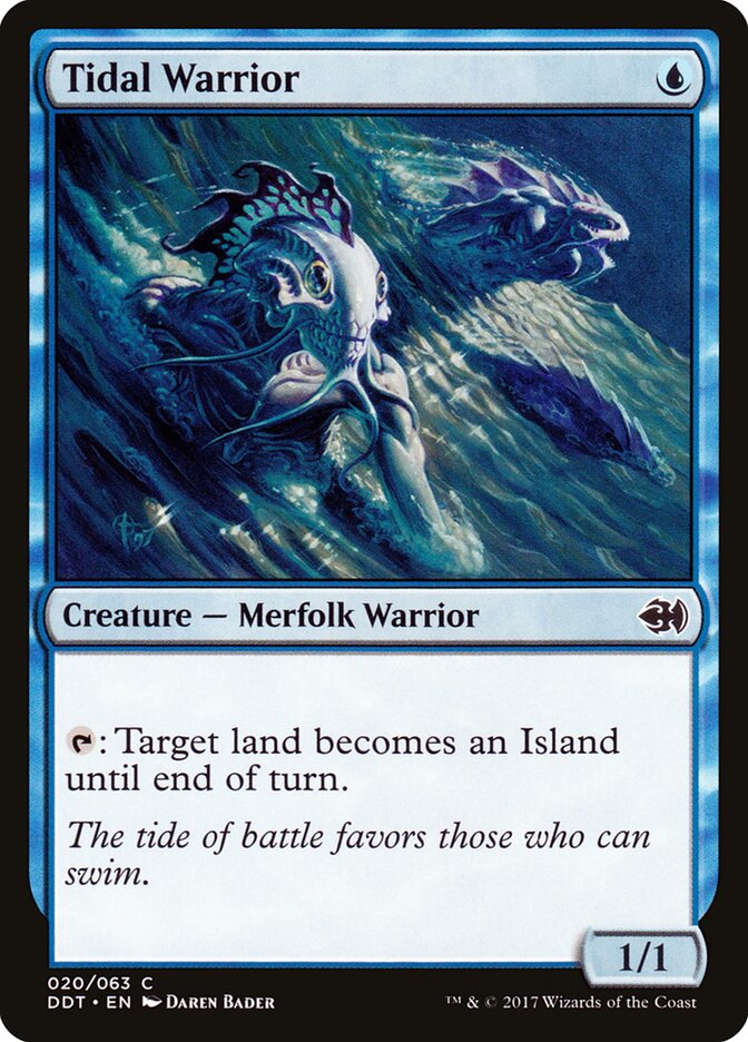 Tidal Warrior · Duel Decks: Merfolk vs. Goblins (DDT) #20
