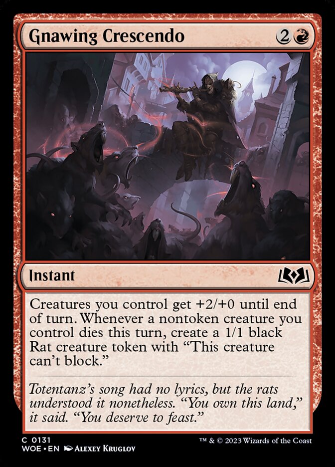 Gnawing Crescendo · Wilds of Eldraine (WOE) #131