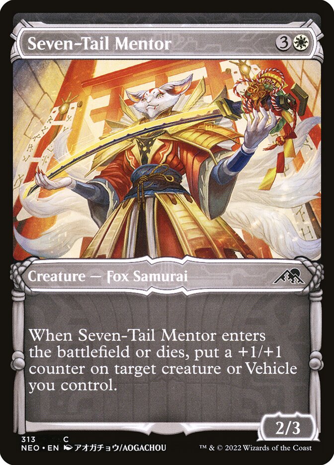 Seven-Tail Mentor · Kamigawa: Neon Dynasty (NEO) #313 · showcase