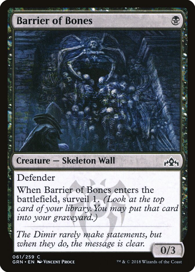 Barrier of Bones · Guilds of Ravnica (GRN) #61