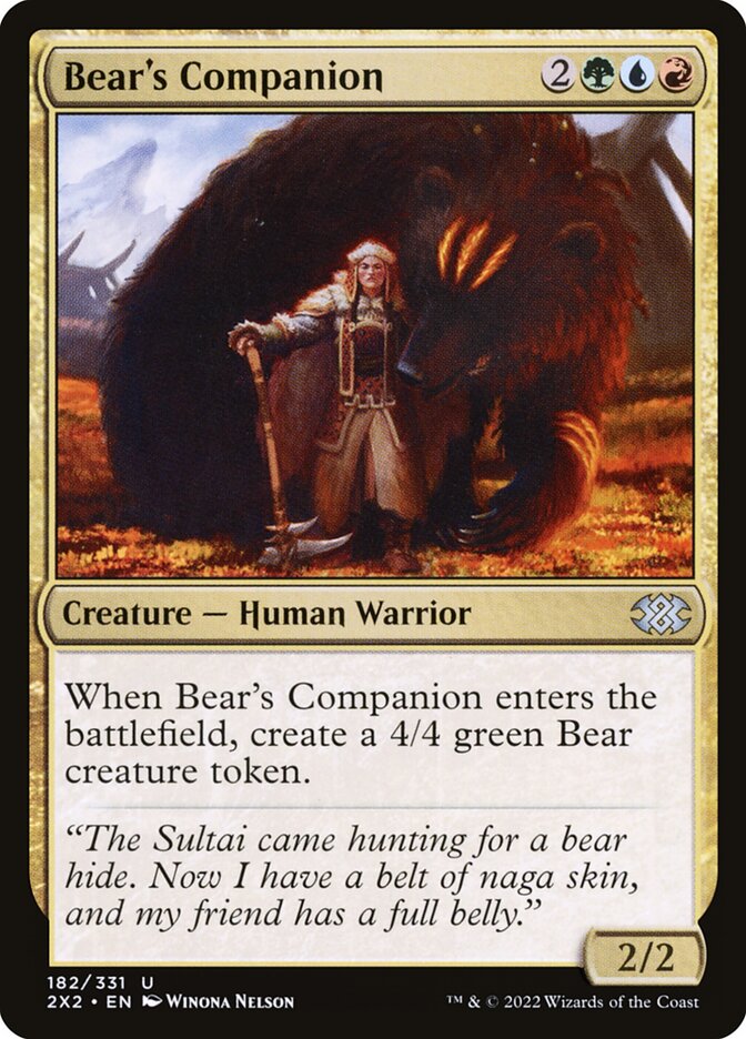 Bear's Companion · Double Masters 2022 (2X2) #182