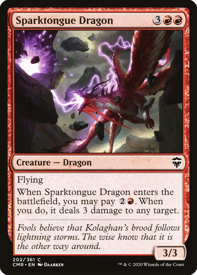 Sparktongue Dragon · Commander Legends (CMR) #202