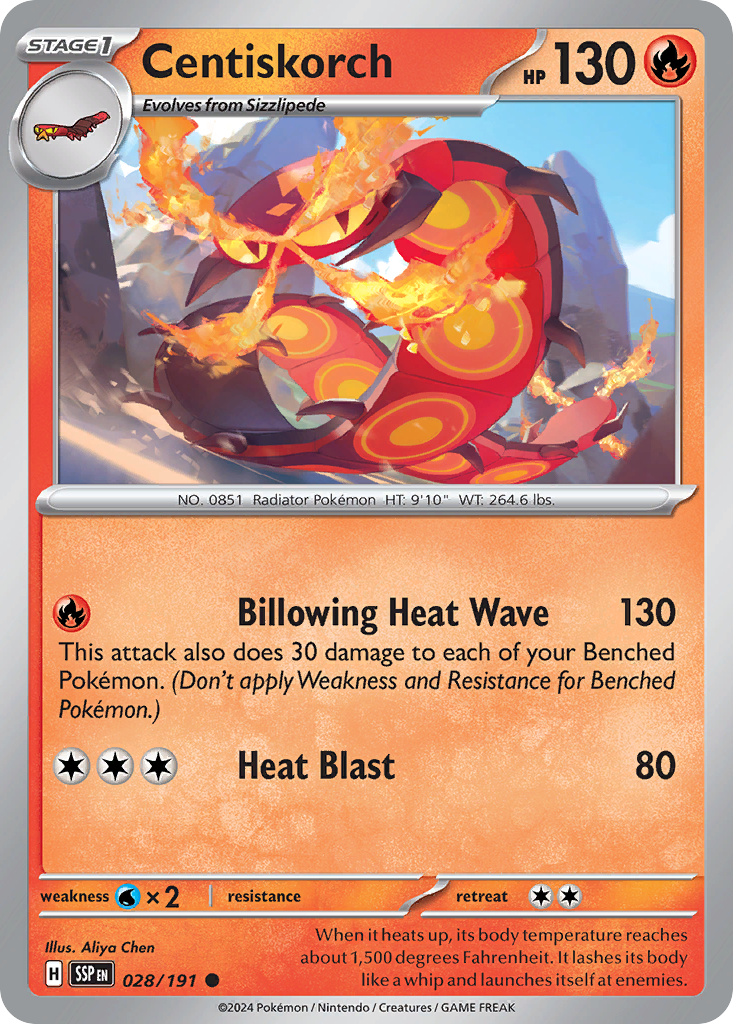 Centiskorch · Surging Sparks (SV8) #28