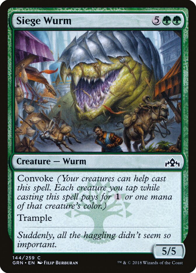Siege Wurm · Guilds of Ravnica (GRN) #144