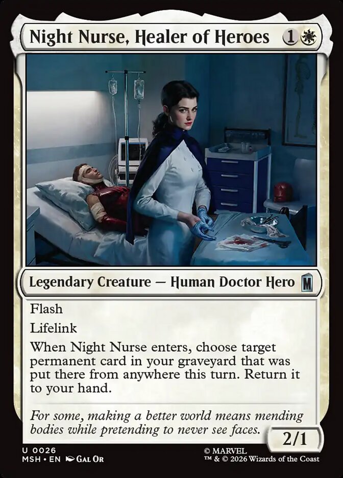 Night Nurse, Healer of Heroes · Marvel Super Heroes (MSH) #26