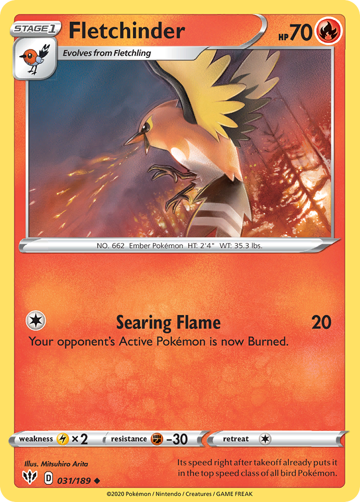 Fletchinder · Darkness Ablaze (SWSH3) #31