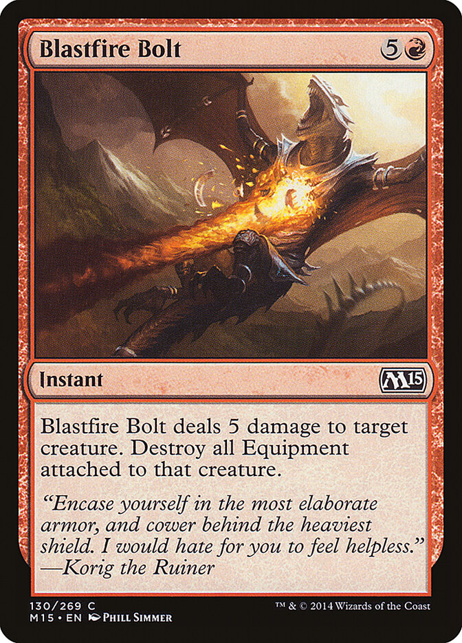 Blastfire Bolt · Magic 2015 (M15) #130