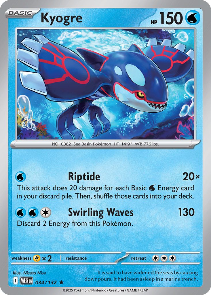 Kyogre · Mega Evolution (ME1) #34