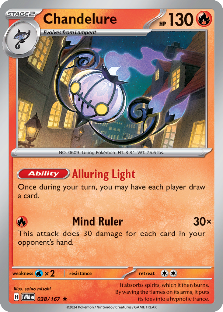 Chandelure · Twilight Masquerade (SV6) #38