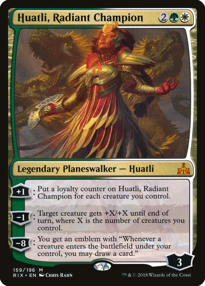 Huatli, Radiant Champion · Rivals of Ixalan (RIX) #159