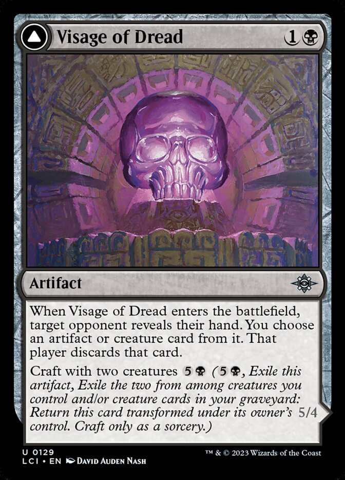 Visage of Dread // Dread Osseosaur · The Lost Caverns of Ixalan (LCI) #129