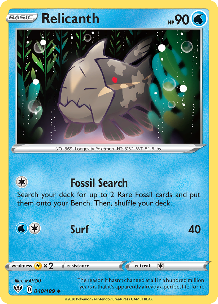 Relicanth · Darkness Ablaze (SWSH3) #40